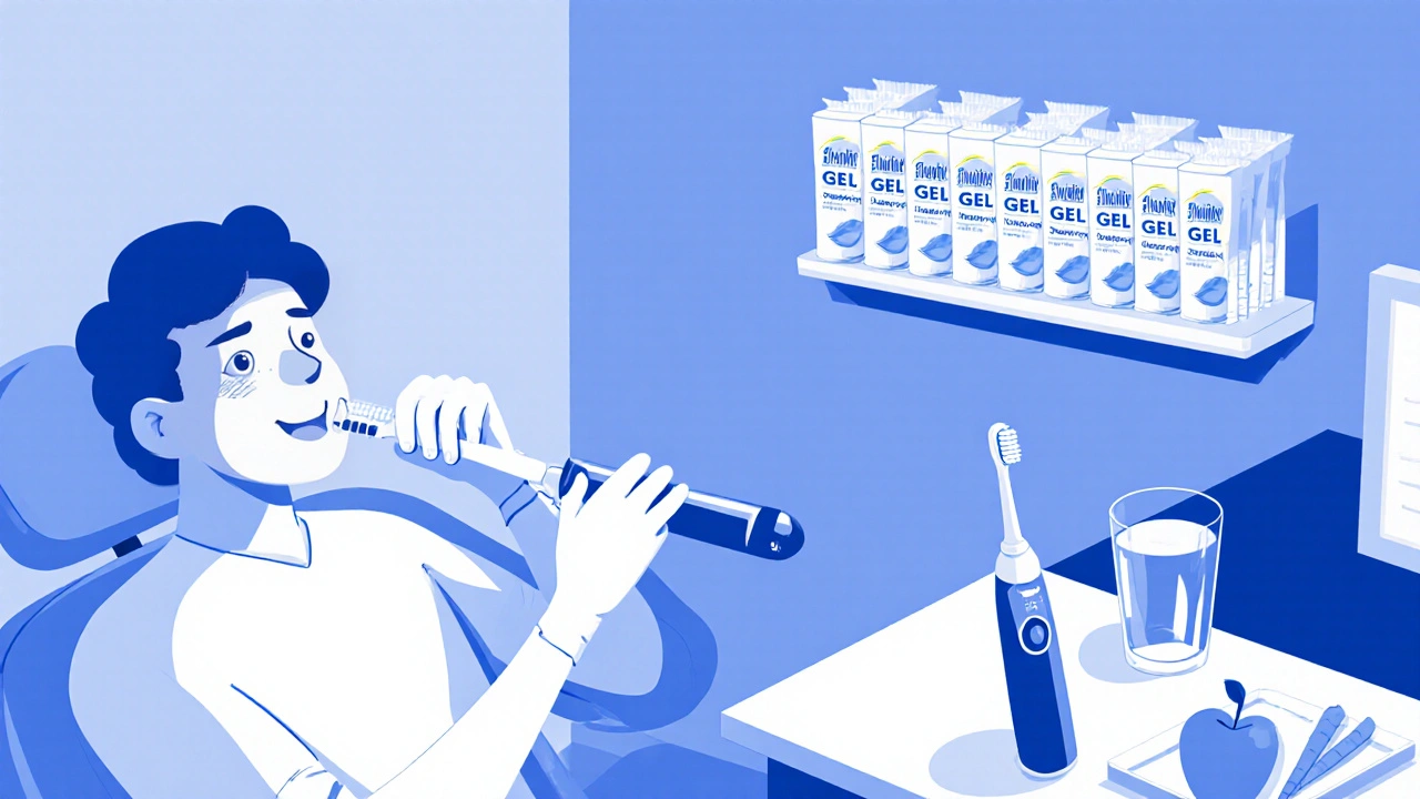 Zubař používá ultrazvuk, vedle fluoridové gelů a zdravých potravin.