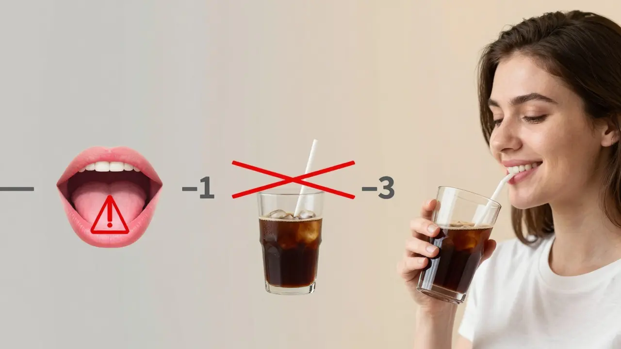 Časová osa hojení po extrakci zubu: od zákazu až k bezpečnému pití kávy.