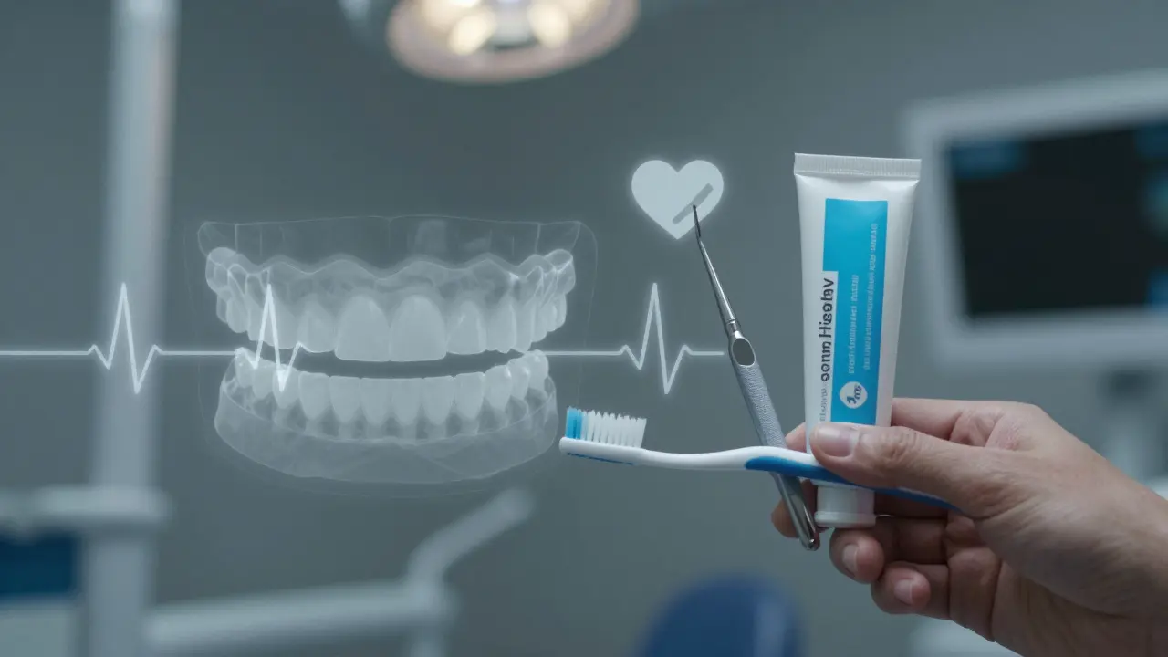 Profesionální nástroje pro depuraci spojené s připojením ústního zdraví k celkovému zdraví.