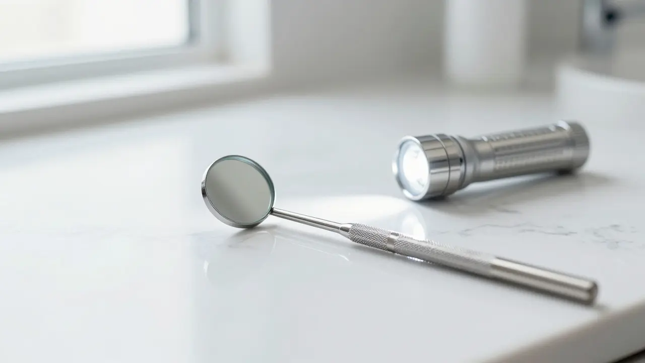 Jak správně používat dentální zrcátko pro kontrolu zubů doma