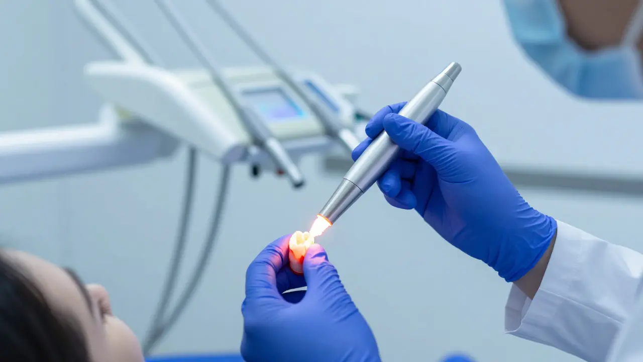 Diagnostika zubů pomocí UV světla v ordinaci