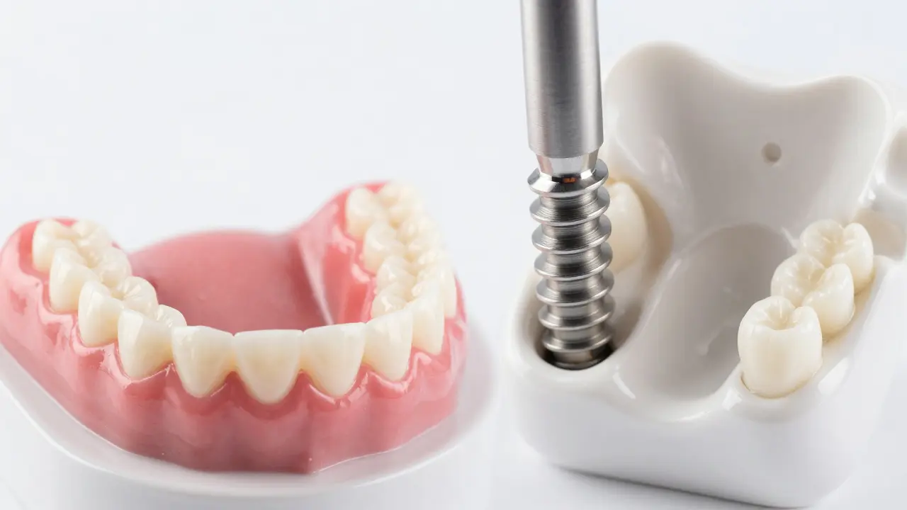 Rozdíl mezi pohyblivou protézou a pevnými implantáty